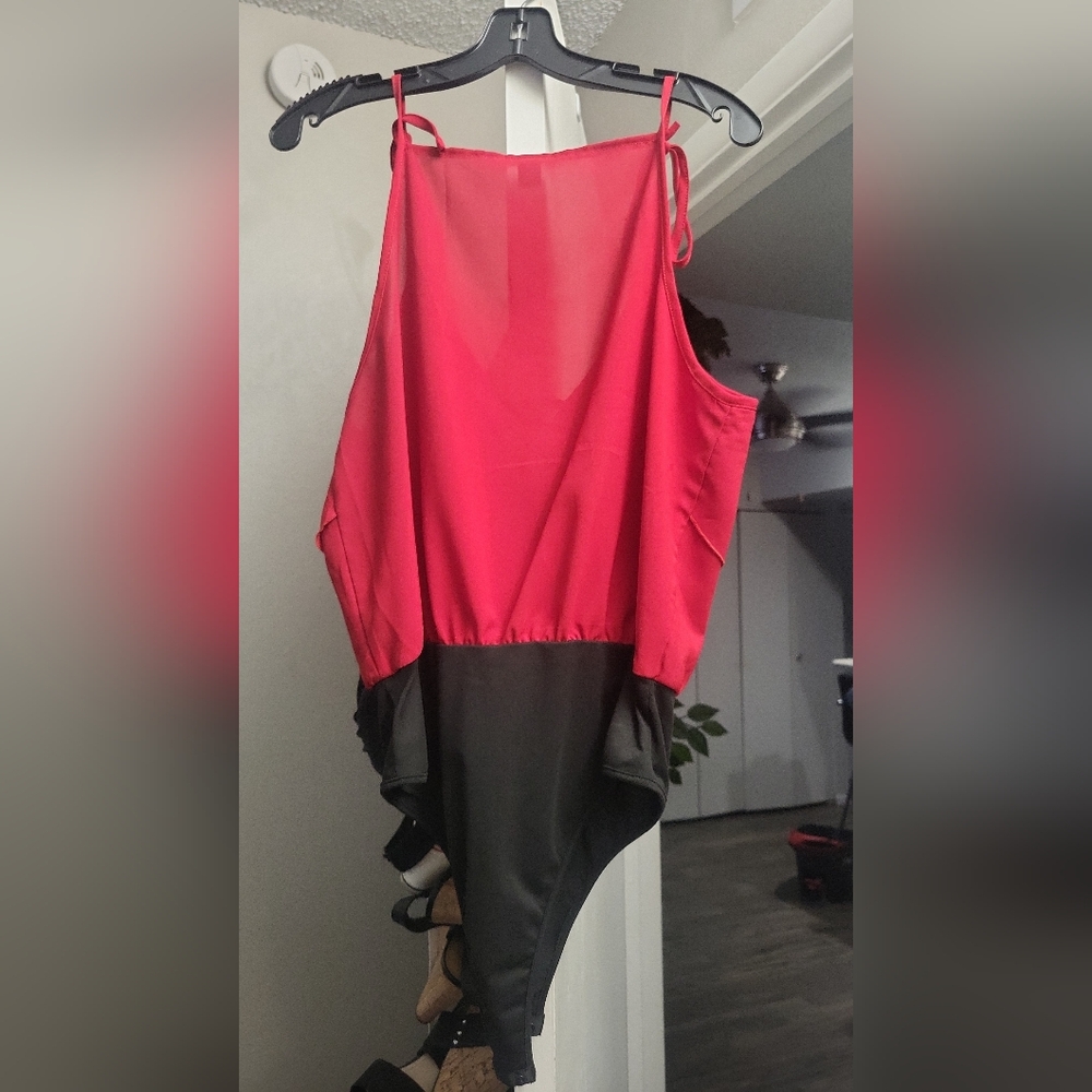 SHEIN Red Layered Ruffle Tank Top - Picture 4 of 4